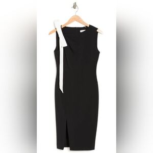 Calvin Klein Black & White Bow Dress  "Quiet Luxury" 6